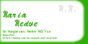 maria medve business card